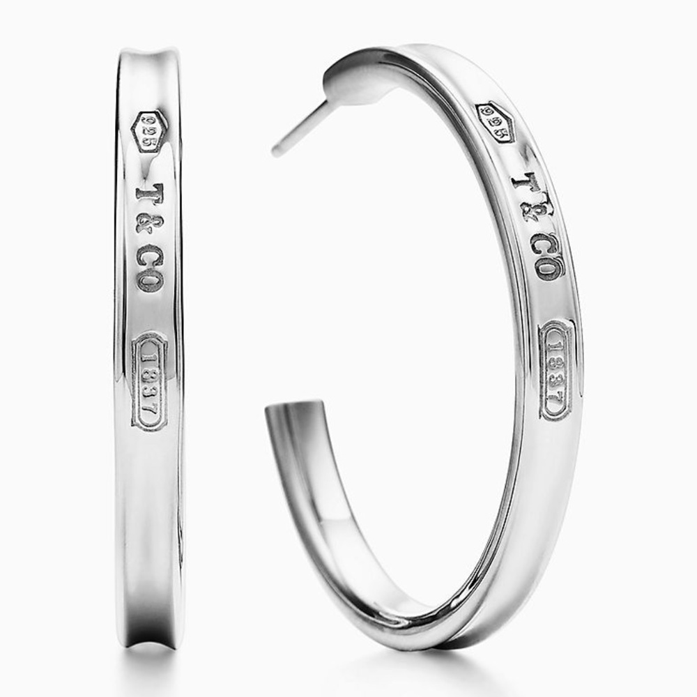 Tiffany 1837® Hoop Earrings in Silver • BRAND NEW